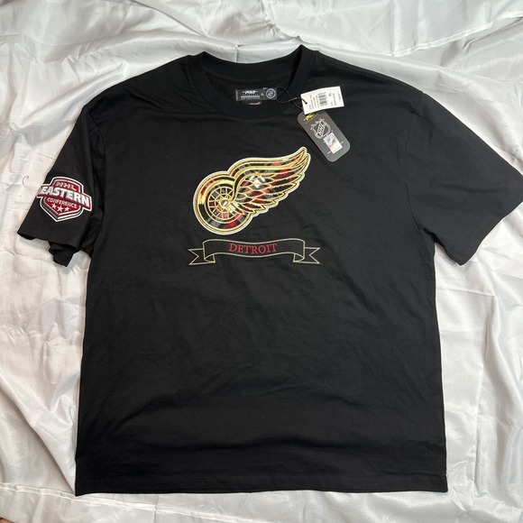 NEW Pro Standard NHL Detroit Red Wings Men's Black Pro Prep XL Crew Neck Shirt - Picture 5 of 14